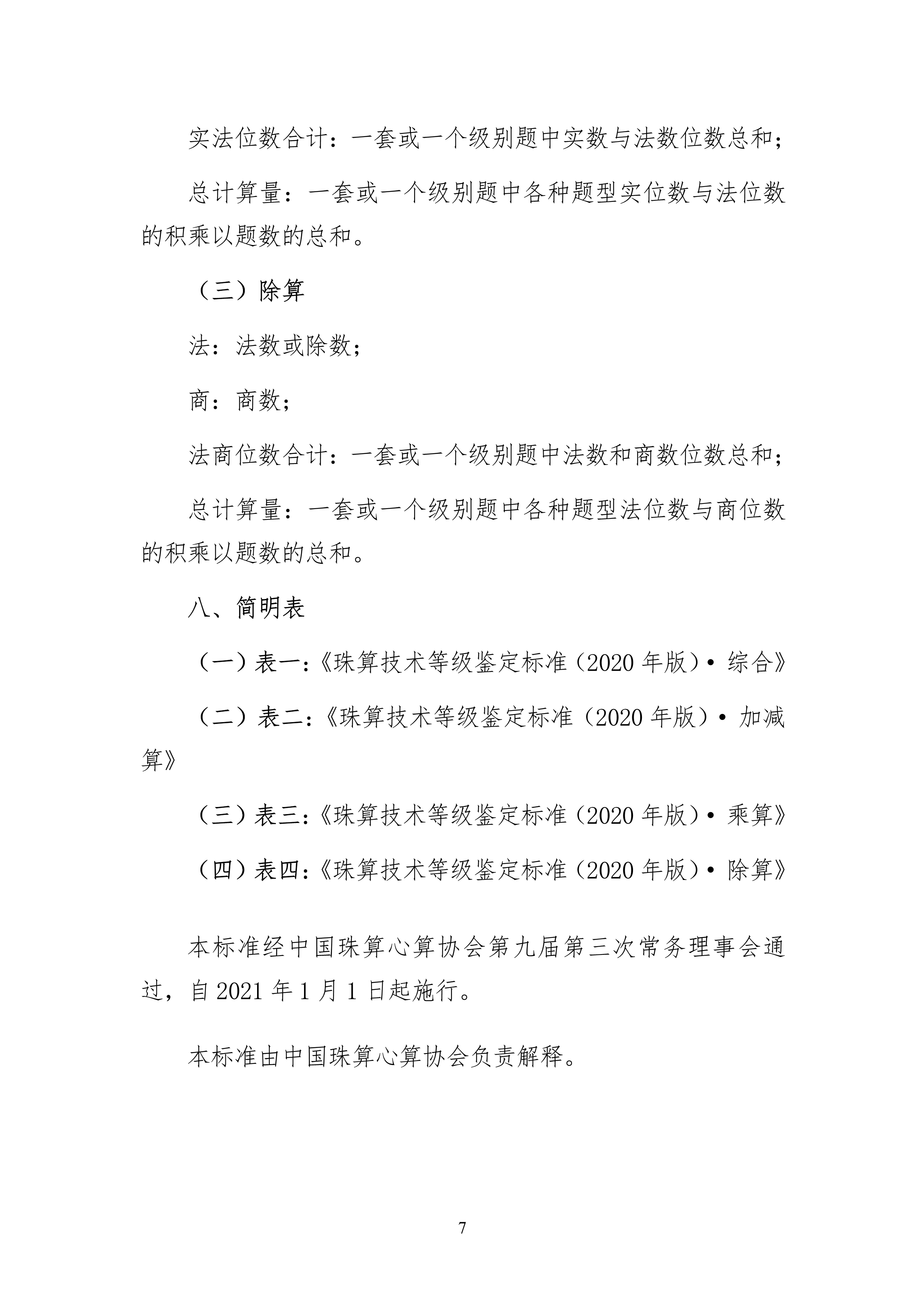 中珠协27号文关于印发《中国珠算心算协会珠算技术等级鉴定标准（2020年版）》和《中国珠算心算协会_7.png